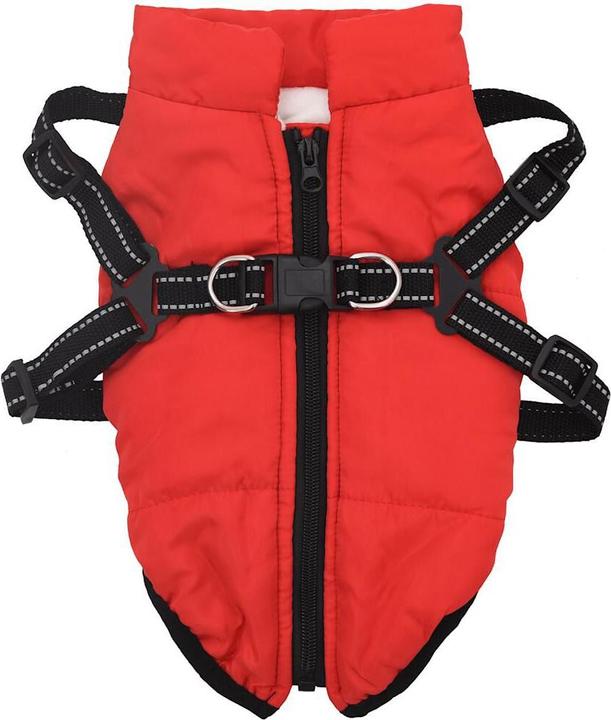 Actual product image VidaXL Dog coat with harness Waterproof Reflective (32, Dog coat)