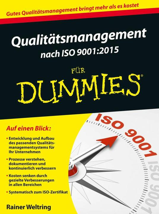 Immagine prodotto Qualitätsmanagement nach ISO 9001:2015 für Dummies (Tedesco, Rainer Weltring, 2016)