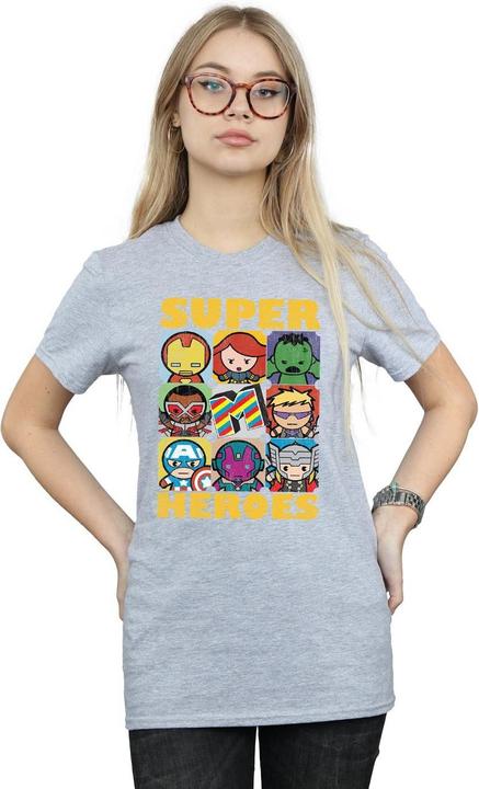 Image du produit - T-shirt KAWAII SUPER HEROES - Femme (3XL)
