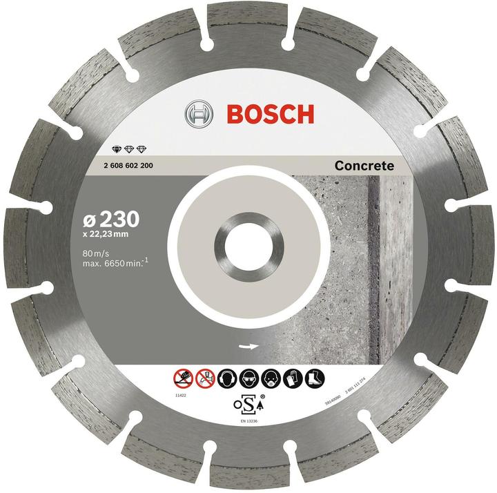 Bosch Professional Zubehör Diamanttrennscheibe Standard for Concrete, 230 x 22,23 x 2,3 x 10 mm, 10er-Pack