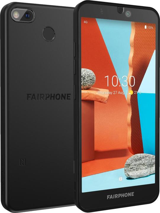 Fairphone 3+ (64 GB, Nero, 5.65", Doppia SIM + SD, 48 Mpx, 4G)