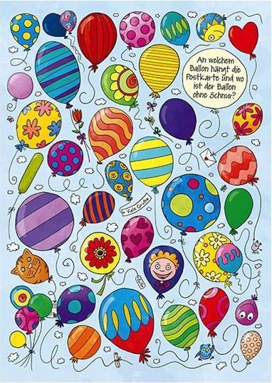 Produktbild Postkarte Wimmelkarte Luftballons (1 Stk.)