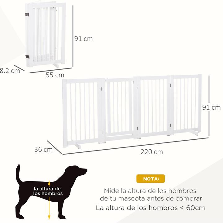 Produktbild PawHut Türschutzgitter klappbar (220 cm)