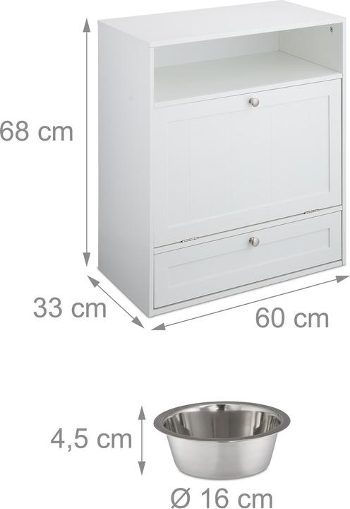 Actual product image Relaxdays Dog food cabinet