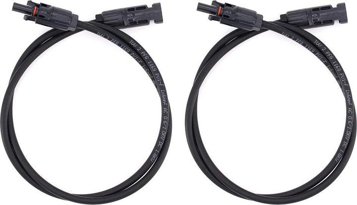 Produktbild Voltima Solarverlängerungskabel-Set 6mm2 (2x auf beiden Seiten) schwarz 5 meter (Solaranlage Montagematerial)