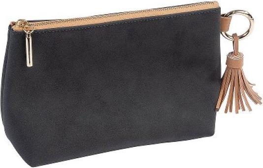 Image du produit Artebene MAJOIE Trousse de toilette petite soft noire - Trousse en cuir végétalien avec mousqueton