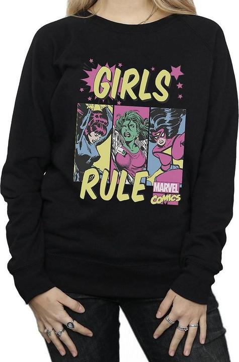 Image du produit Sweatshirt Womens/Ladies Girls Rule (S)