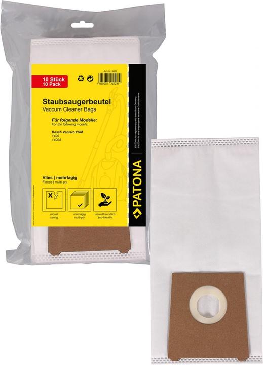 Produktbild Flickbee PATONA 10 vacuum cleaner bag multi-layer fleece f. Bosch Ventaro PSM 1400 PSM1400 PSM1400A