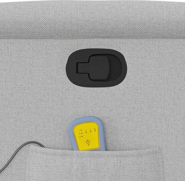 Actual product image VidaXL Massage armchair cloud grey fabric massage TV armchair