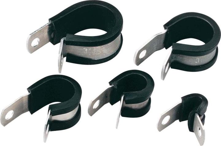 Image du produit HellermannTyton Clip P alliage aluminium dia. 25,4 noir (Pont de câbles, 40 cm)