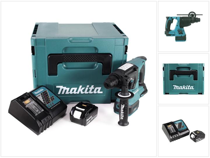 Productafbeelding Makita DHR 242 RM1J Snoerloze boorhamer 18V 2.0J SDS-plus Brushless + 1x oplaadbare accu 4.0Ah + lader + (Oplaadbare batterij)
