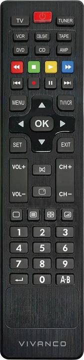 Vivanco 8 in 1 Universal Fernbedienung, schwarz (Universal Fernbedienung, Infrarot)