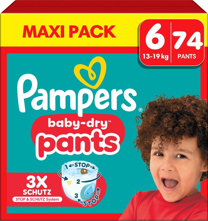 Actual product image Pampers Baby-Dry Pants (Size 6, Half month box, 74 Piece)