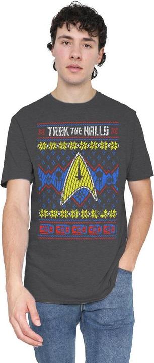 Produktbild Trek the Halls Ugly TShirt weihnachtliches Design (L)