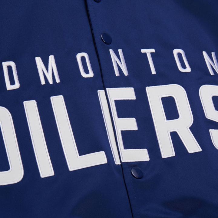 Actual product image Mitchell & Ness M&N Heavyweight Satin Jacket NHL Edmonton Oilers - S (S)