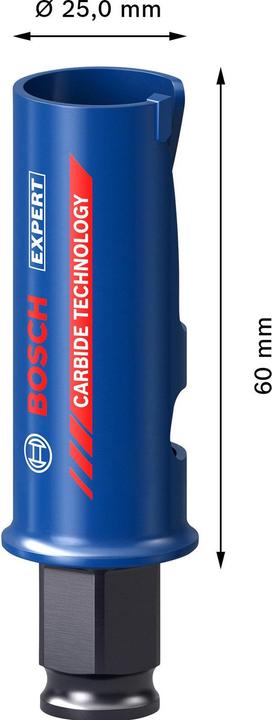 Productafbeelding Bosch Professional Zubehör Expert gatenzaag voor bouwmateriaal, 25 x 60 mm (25 millimeter)