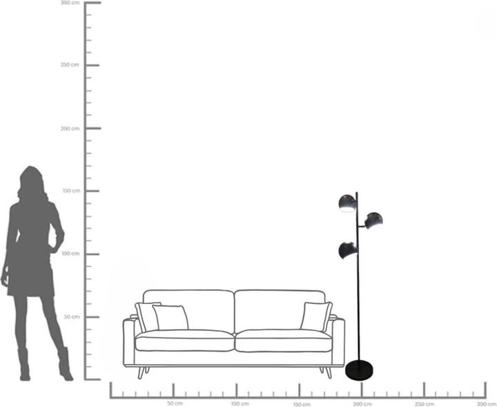 Produktbild Kare Design Stehleuchte Calotta Schwarz 3er 151cm