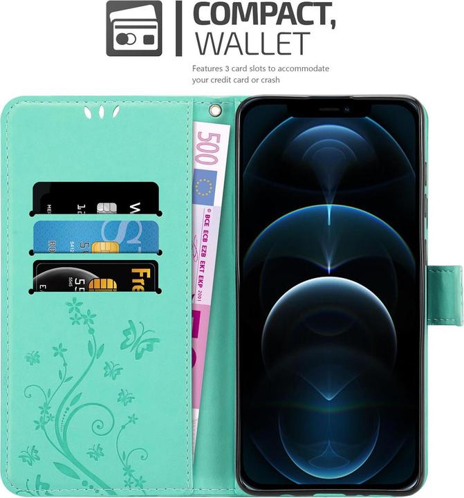 Actual product image Cadorabo Flower Book cover (Apple iPhone 13 Pro Max)