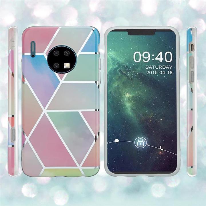 Actual product image Cadorabo IMD TPU Colorful Marble Cover (Mate 30)