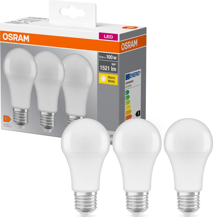Immagine prodotto Osram Base Led Classic A (E27, 14 W, 1521 lm, 3 x, F)
