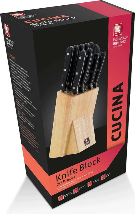 Produktbild Richardson Sheffield CUCINA Messerblock 10-teilig, Kautschukholz,schwarz