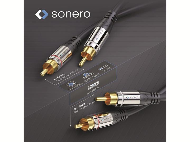 Image du produit Sonero Câble audio RCA - RCA 0,5 m (0.50 m, RCA)