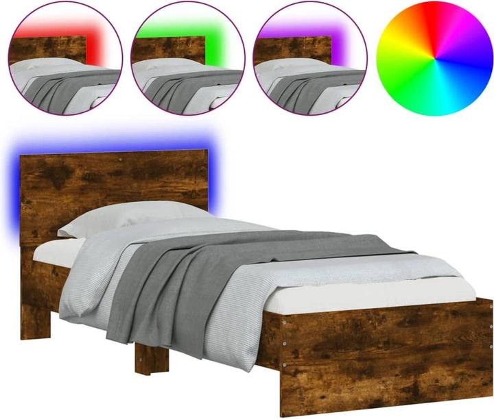 Immagine prodotto VidaXL Struttura letto con testiera e illuminazione a LED (160 x 200 cm)