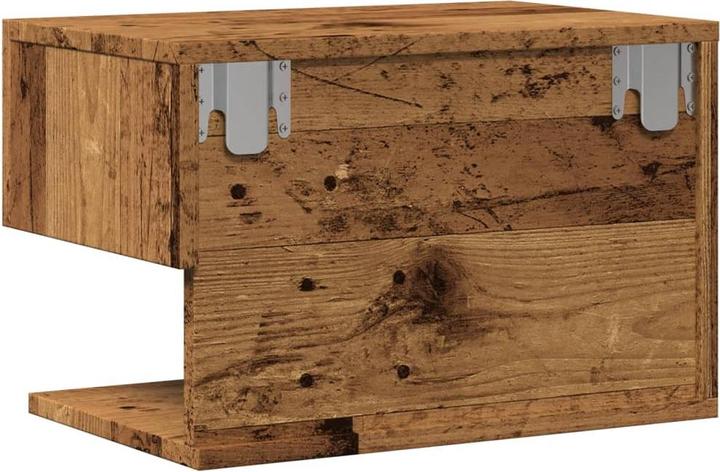 Actual product image VidaXL Wand Nachttisch Nachtschrank Nachtkommode Hängend 2 Stk. Altholz-Optik (46 x 29.5 x 30 cm)