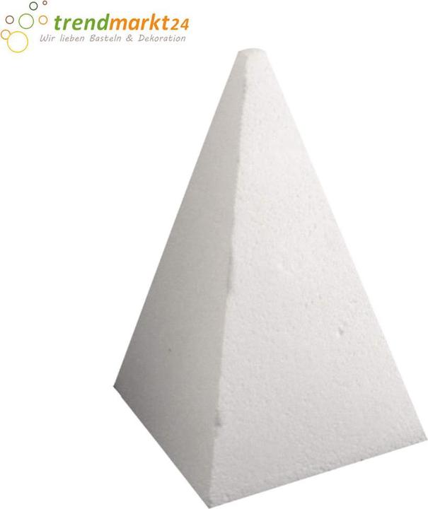 Produktbild trendmarkt24 Styropor Pyramide ca. 15 cm hoch 10 cm breit | 1 Stück