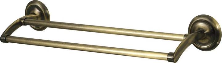 Actual product image Bisk Towel rail double Deco 61 cm antique brass