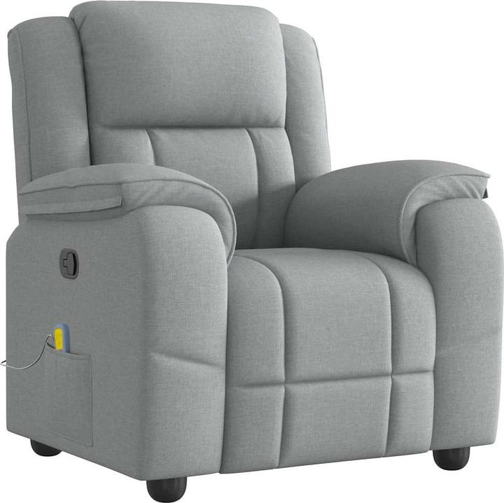 Produktbild VidaXL Massagesessel Hellgrau Stoff Massage TV-Sessel