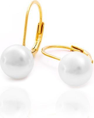 Produktbild Beneto Gold plated silver earrings with real pearls AGUC2264P-GOLD (Silber)