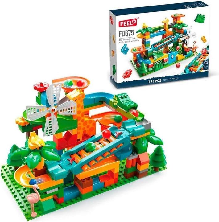 Actual product image Feelo FL1675 - Music slide marble run - large clamping blocks