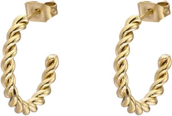 Actual product image Bijouteria Earrings (Stainless steel, PVD coating (gold coloured))