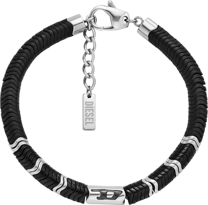 Diesel Armband D LOGO (18.30 cm, Edelstahl, Halbedelstein)