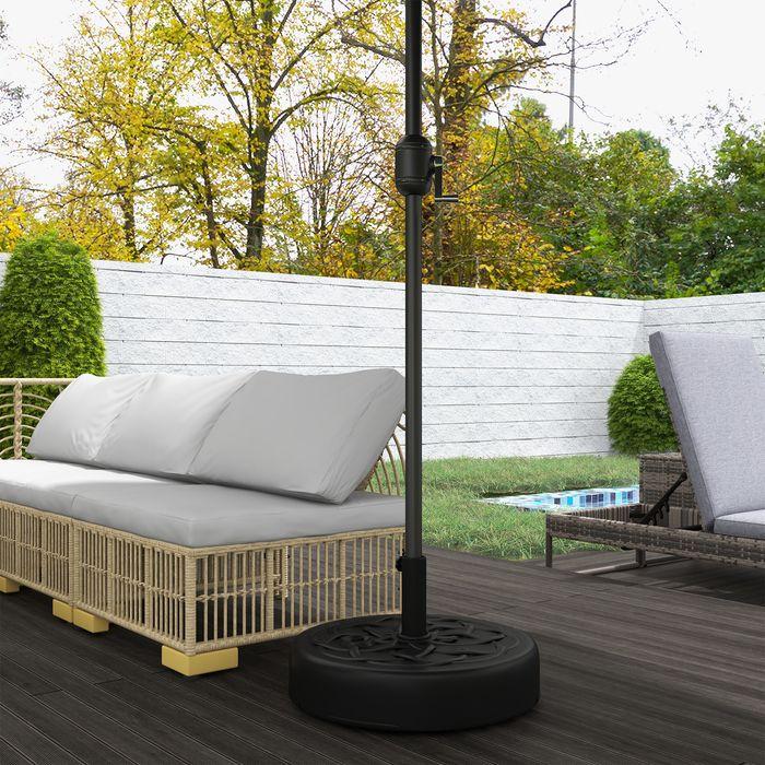Produktbild Swisshandel24 Sonnenschirmständer bis 35 kg befüllbar rund, Ø38/48 mm, Schwarz