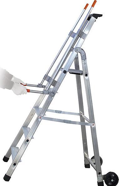 Actual product image Facal Mobile warehouse step, with 2 hand rails and castors, 12 steps incl. platform. (Shelf ladder)