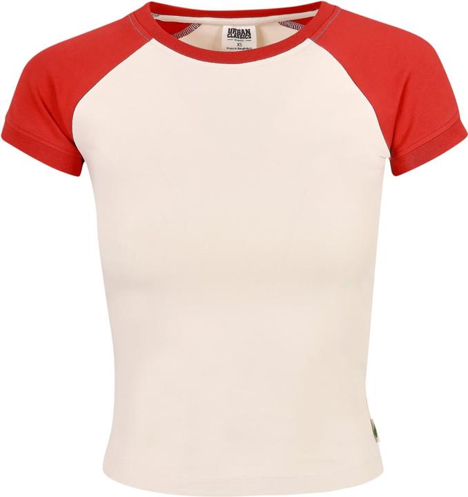 Immagine prodotto Urban Classics Maglietta da baseball da donna biologica elasticizzata corta e retrò (S)