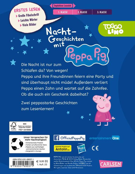 Produktbild Peppa Pig: Nacht-Geschichten mit Peppa Pig (Deutsch, Steffi Korda, 2023)