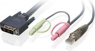 Image du produit Iogear Câble DVI KVM singl link 1,8m.