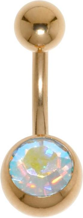 Actual product image Bijouteria Bellypiercing (Surgical steel 316L, PVD coating (gold coloured), Premium crystal)