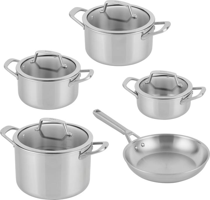 Actual product image Ninja NIA pot set 5t.EverCl.ES w.GD (24 cm, Pan set + pot set, Stainless steel)