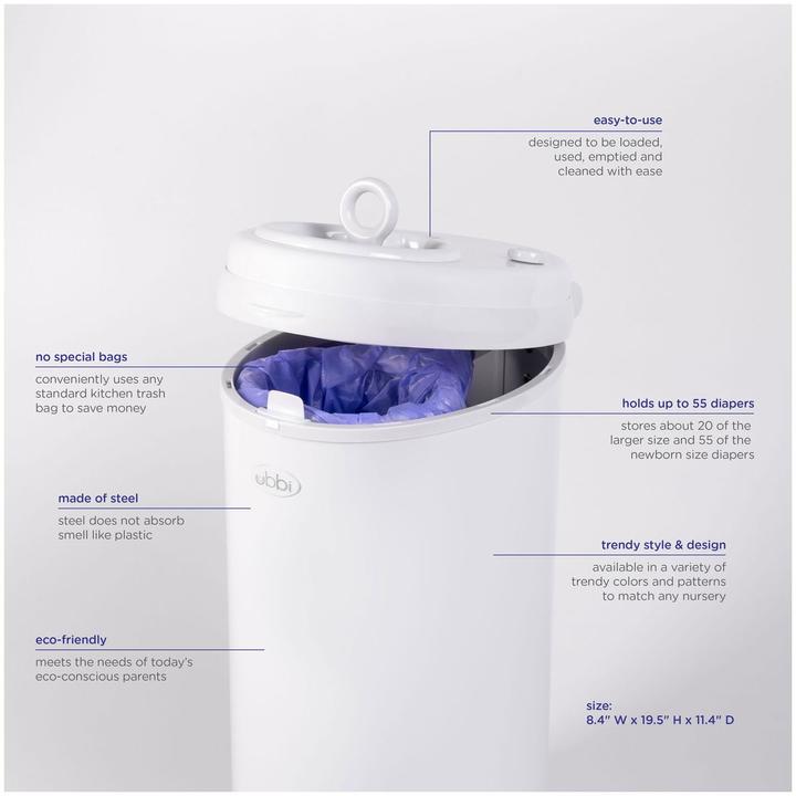 Actual product image Ubbi Nappy pail