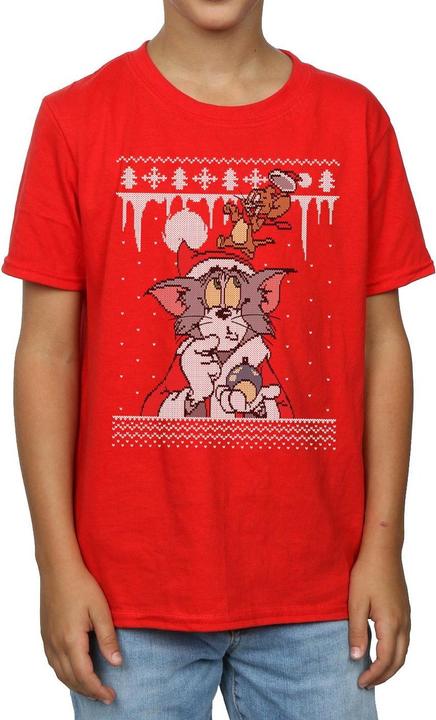 Tom & Jerry Christmas Fair Isle TShirt Jungen