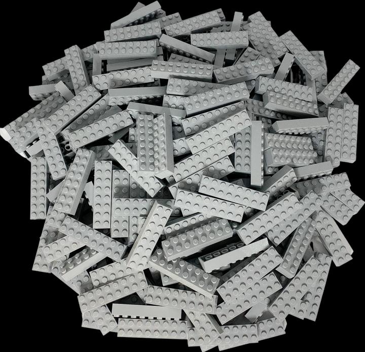 Immagine prodotto LEGO 100 mattoncini ® grigi 2x8 - Blocchi da costruzione - Classic, Basic, City - grigio - 3007 (3007, Accessori LEGO)