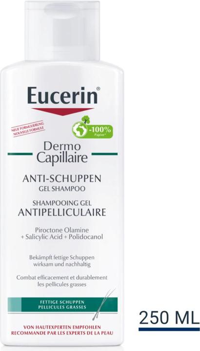 Actual product image Eucerin DermoCapillaire Anti-Dandruff Gel Shampoo (250 ml, Liquid shampoo)