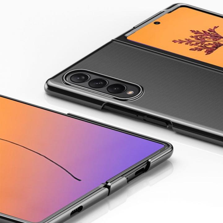 Actual product image Hurtel Plating Case for Samsung Galaxy Z Fold 4 cover with a metallic frame black (Samsung Galaxy Z Fold4)