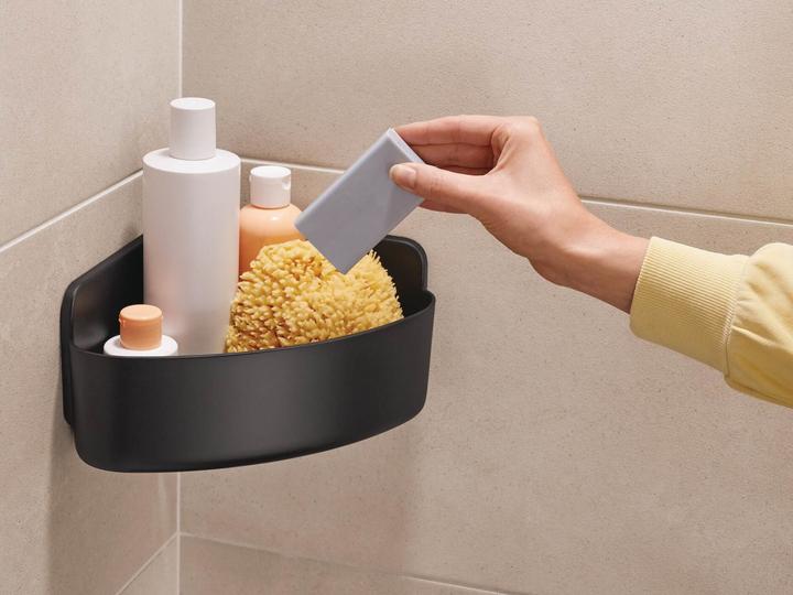 Actual product image tesa LAVAA Corner shower basket incl. adhesive solution without drilling