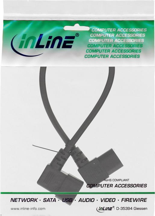 Produktbild InLine Netzkabel Kaltgeräteverlängerung (0.40 m, C14, C13)