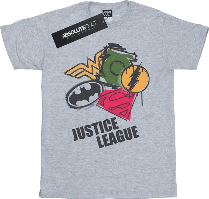 Immagine prodotto Justice League Spray Logos Maglietta Ragazzi (140, 146)